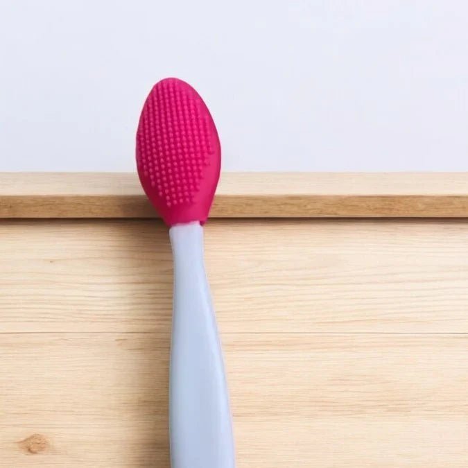 Brosse Nettoyante Visage | DoubleSilkBrush™ - Rose Foncé - My Glowing Face