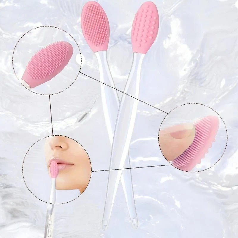 Brosse Nettoyante Visage : DoubleSilkBrush™ - Rose Clair - My Glowing Face